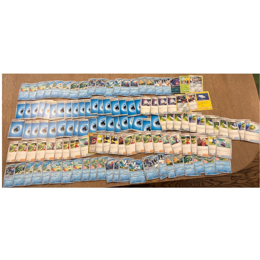 Pokemon TCG Scarlet & Violet Water Deck Card Lot 100+ Quaquaval Quaxly 2023